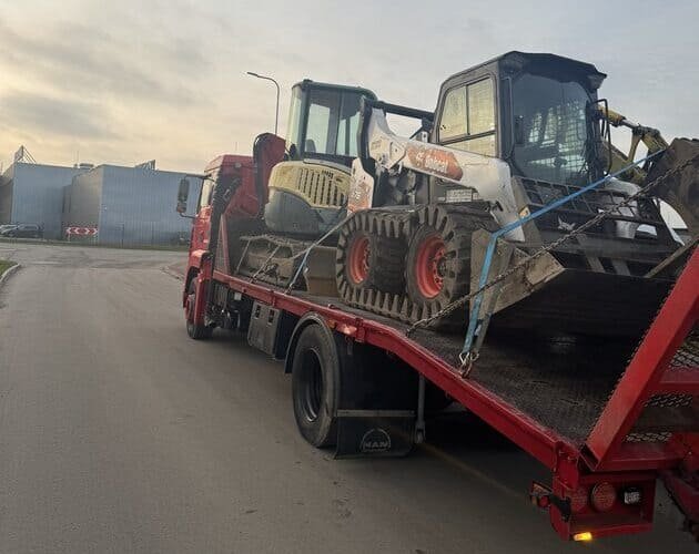 statybinės ir kitos technikos transportavimas